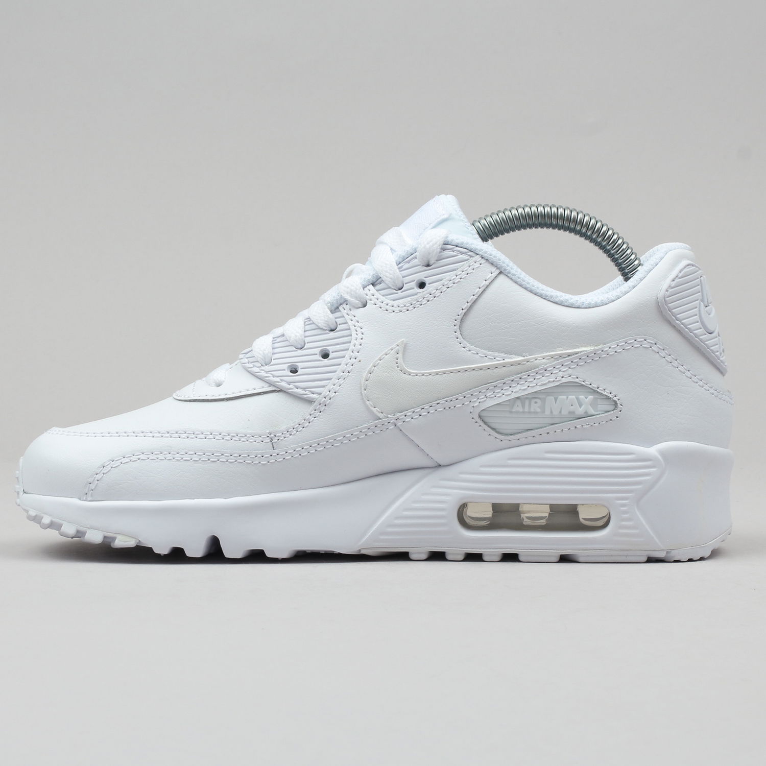 Кецове и обувки Nike Air Max 90 Leather "White" GS Бяло | 833412-100, 0