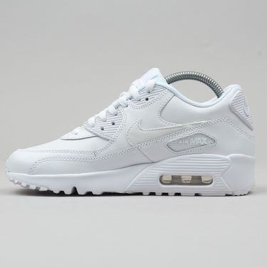 Кецове и обувки Nike Air Max 90 Leather "White" GS Бяло | 833412-100, 0