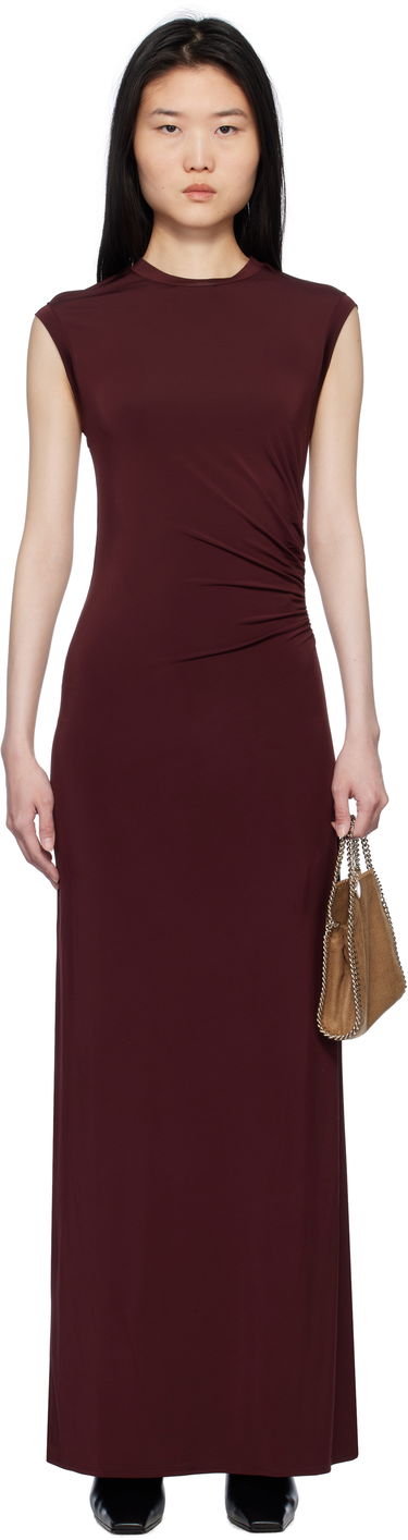 Pокля Stella McCartney Stella McCartney Sleeveless Maxi Dress Бургунди | 6J03733SPZ76, 0