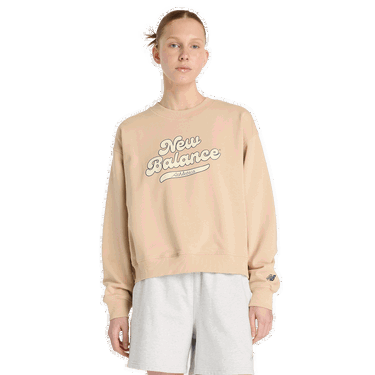 Суитчър New Balance Athletics Legacy Crew Sweatshirt Бежово | WT53901-DLA, 0
