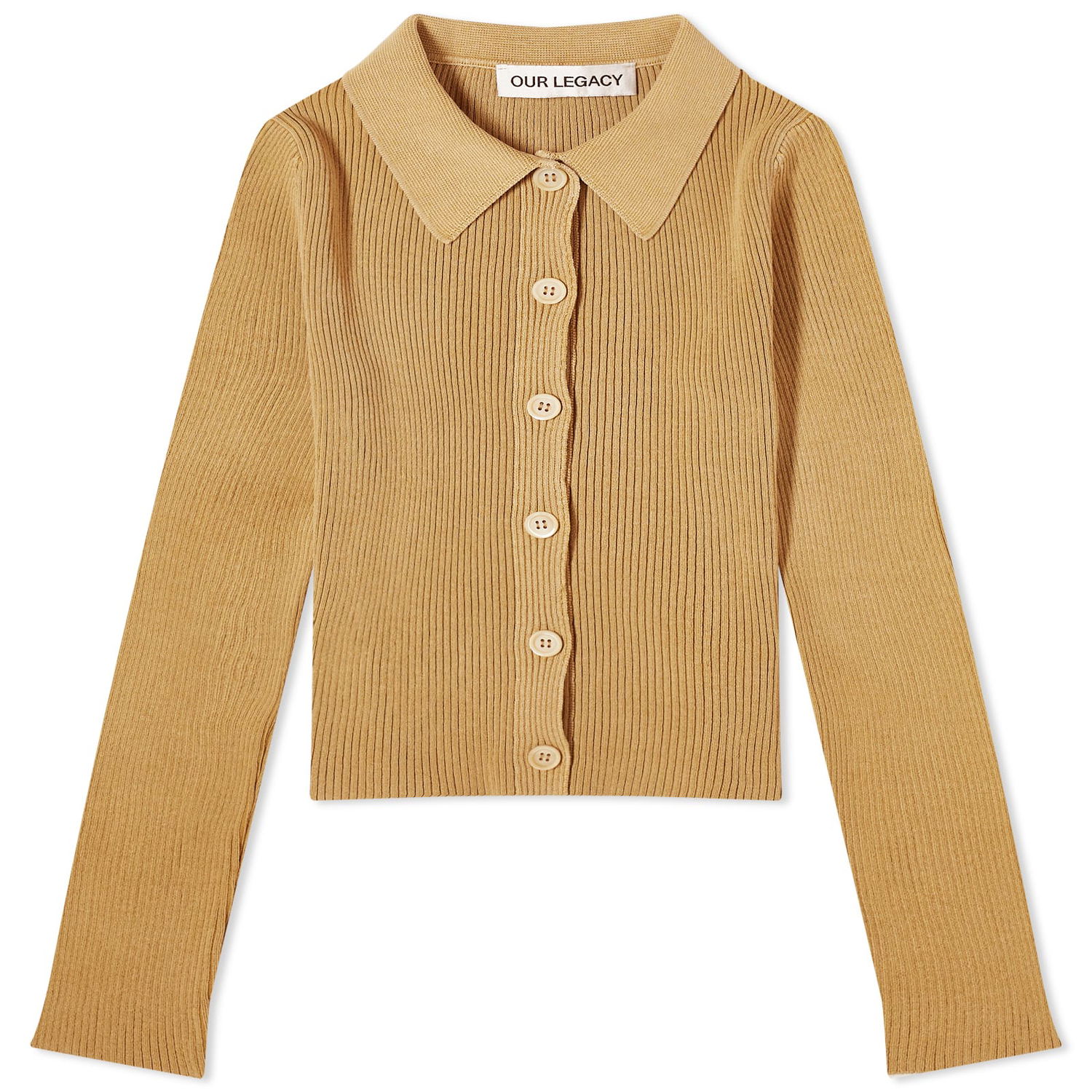 Поло тениска OUR LEGACY Long Sleeve Mazzy Knit Polo Shirt Оранжево
 | W2243MW, 0
