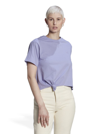 Тениска adidas Originals Knot Cropped Tee Лилаво | HB9479