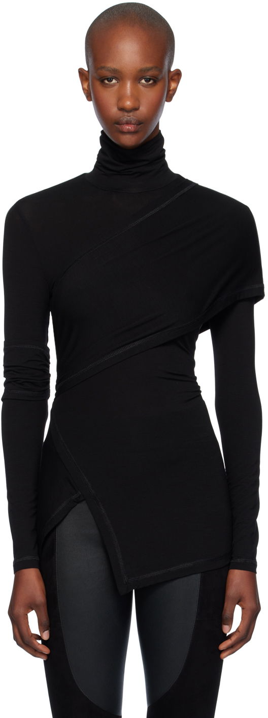 Пуловер Helmut Lang Helmut Lang Turtleneck Top Черно | O07HW501