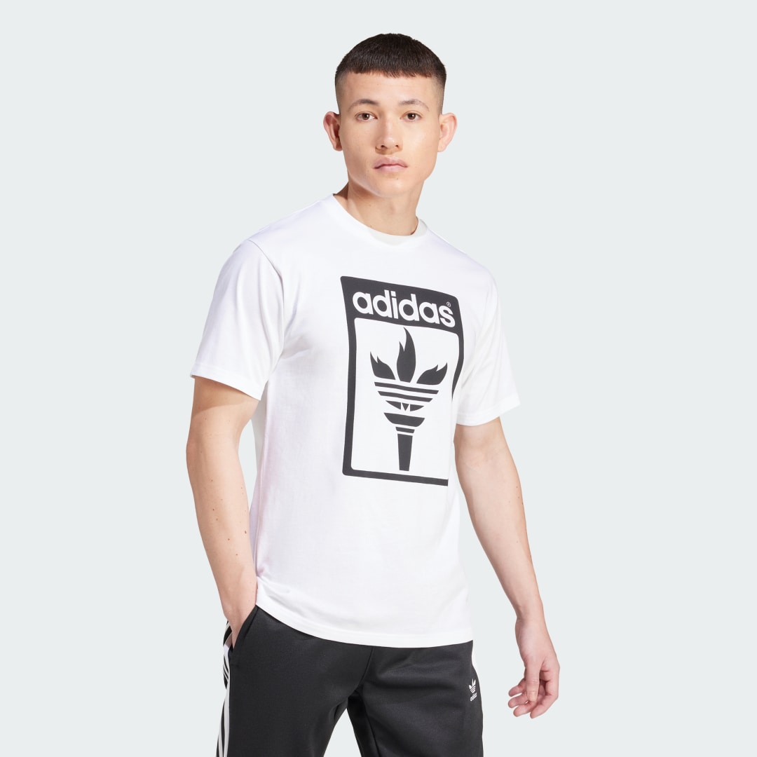 Тениска adidas Performance Trefoil Torch Бяло | JJ1218, 0