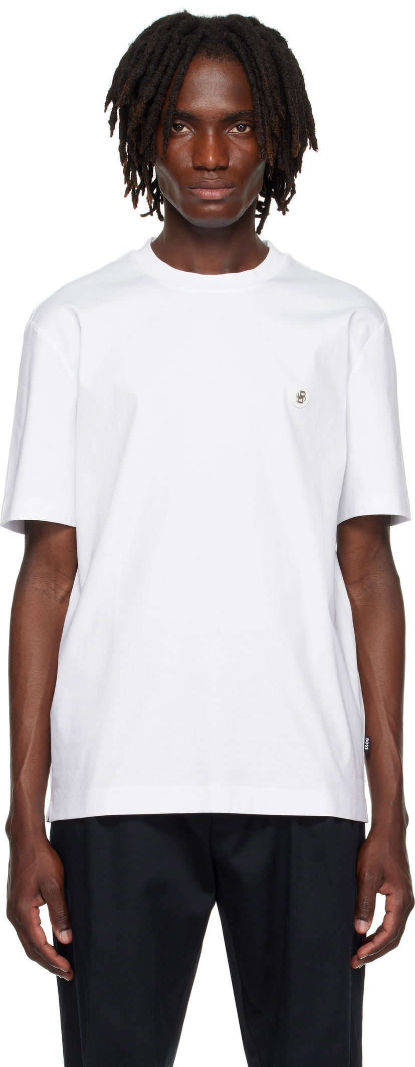 Тениска BOSS BOSS Regular-Fit Monogram T-Shirt Бяло | 50520298
