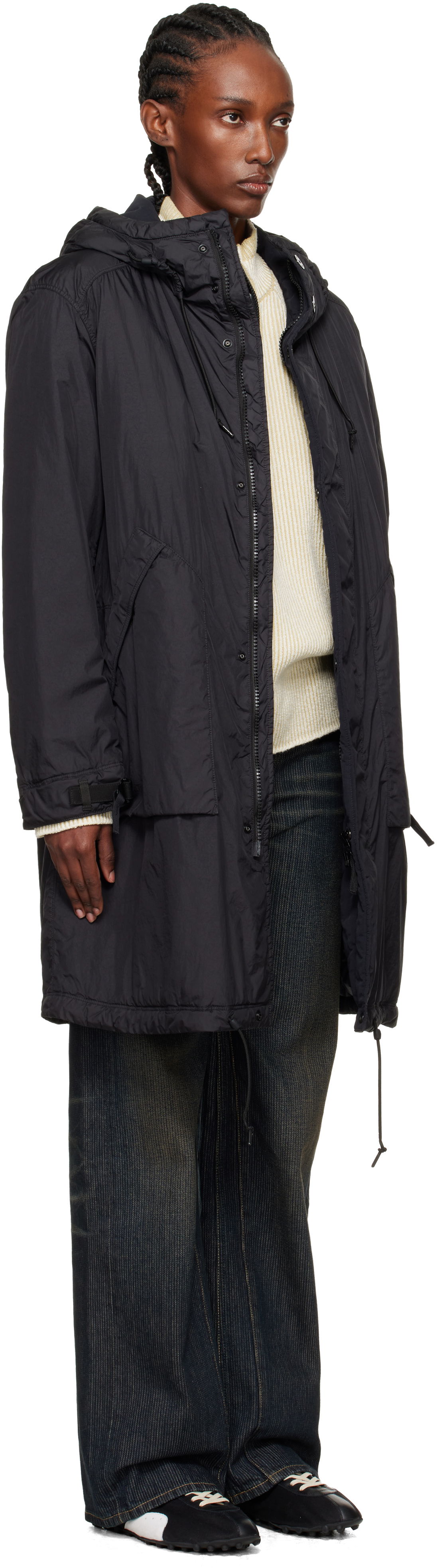 Палта Stone Island Crinkled Reps NY Coat Черно | K2S15 7100003 S0A23, 1