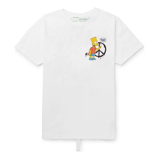 Тениска Off-White The Simpsons Crossover Print T-Shirt Бяло | OMAA027S191850340188