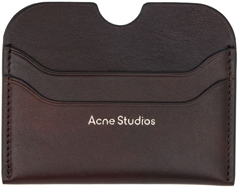 Портфейл Acne Studios Leather Card Holder Кафяво | CG0268-