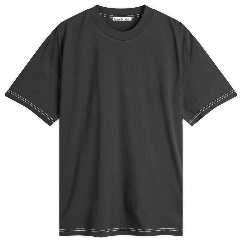 Тениска Acne Studios Acne Studios Eresa U Autograph Logo T-Shirt, Size X-Small Черно | CL0388-BM0