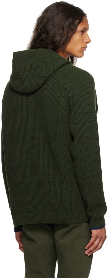Пуловер Paul Smith PS Paul Smith Half-Zip Knit Hoodie Зелено | M2R-234Y-L21938-39, 2