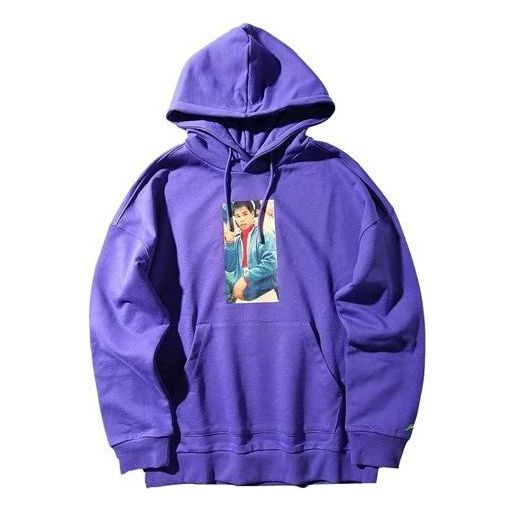 Суитчър Li-Ning Li-Ning Character Casual Hoodie Лилаво | AWDNB63-3