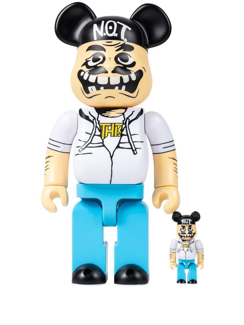 Колекционерско Medicom Toy Anthrax "Notman" BE@RBRICK 100% and 400% figure set - White Тюркоазено | MEDI010019525271, 0