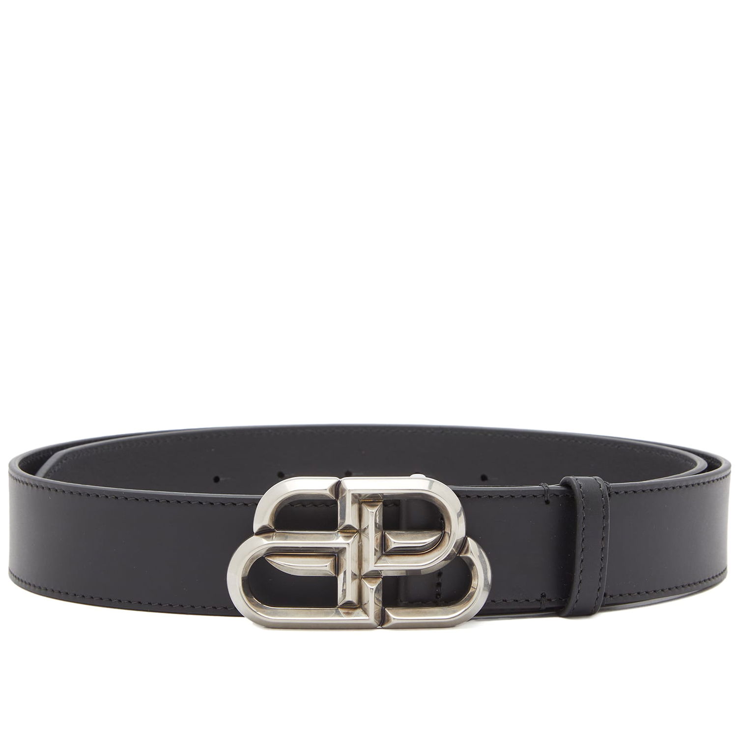 Колани Balenciaga Men's BB Signature Logo Silver Belt in Black, Size 100 | END. Clothing Черно | 771935-1CH0B-1000, 0