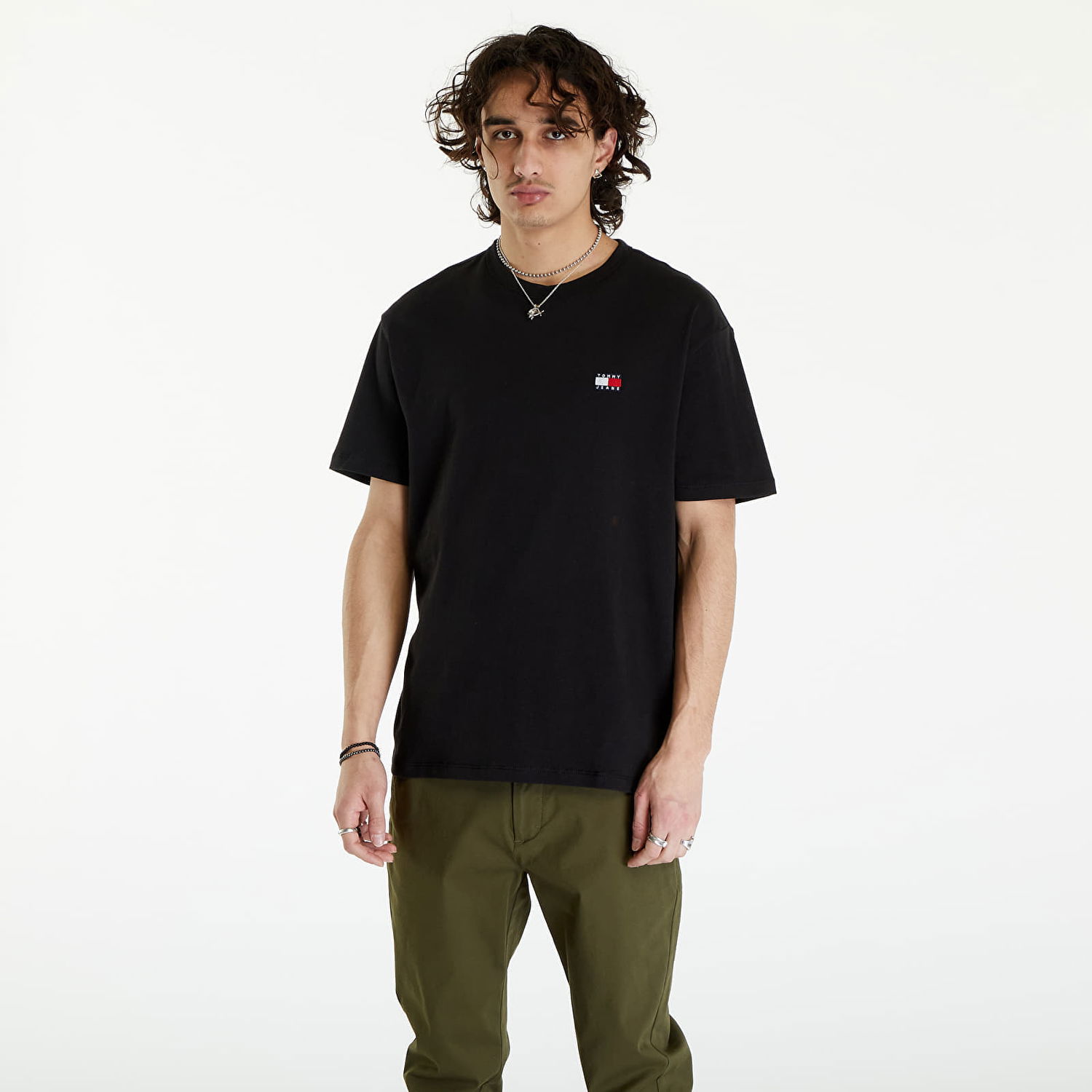 Тениска Tommy Hilfiger Tommy Jeans Regular Badge Tee Черно | DM0DM17995 BDS, 0