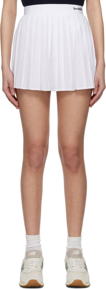 Пола Sporty & Rich Sporty & Rich Serif Logo Anae Pleated Miniskirt Бяло | SK018612300WH01, 0