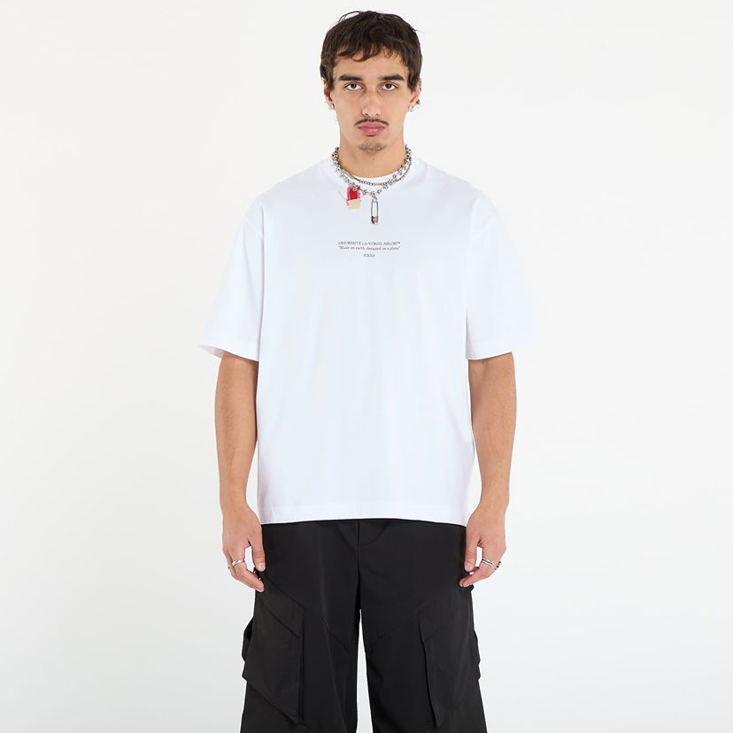 Тениска Off-White Off-White Statement Skate Short Sleeve T-Shirt Бяло | OMAA120F25JER0110110