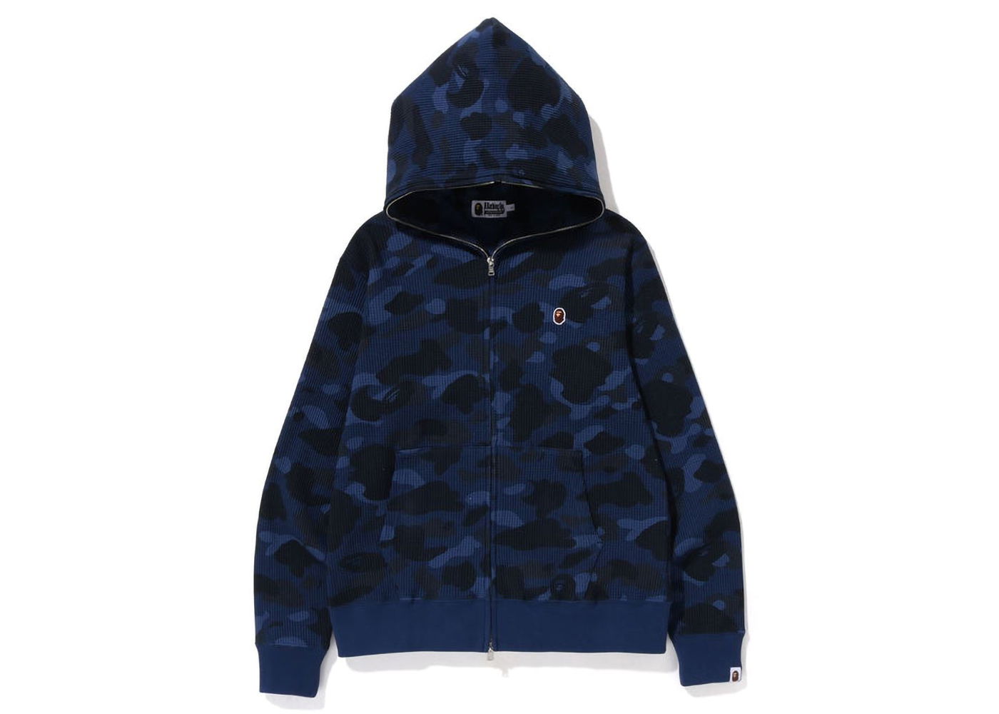 Суитчър BAPE Color Camo Thermal Full Zip Hoodie Тъмно синьо | 1J30-115-013, 0