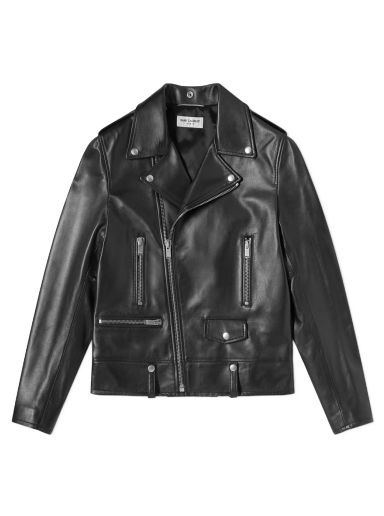 Яке Saint Laurent Classic Motorcycle Leather Jacket Черно | 484284Y5YA2-1000