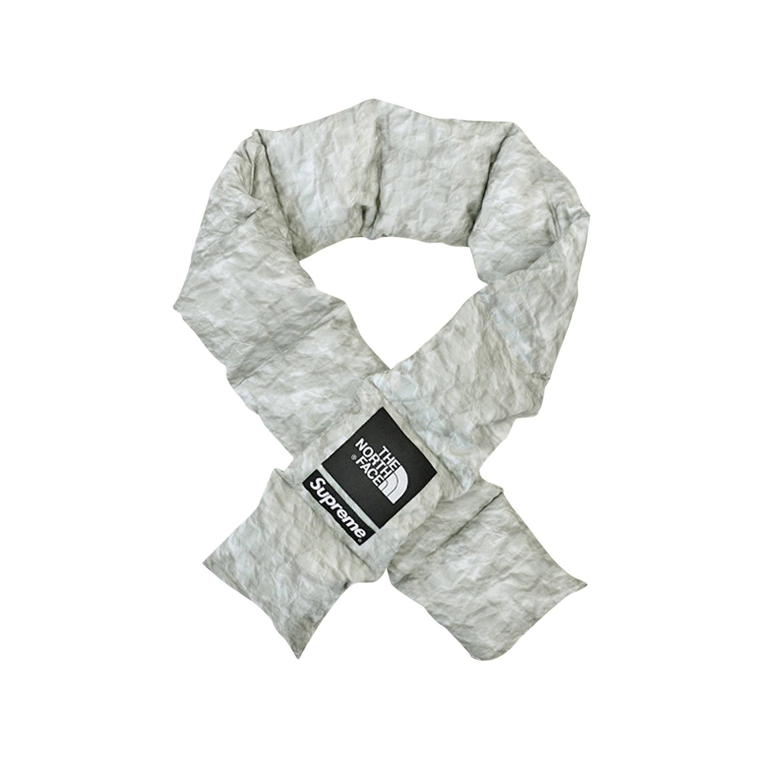 Шал Supreme The North Face x 700-Fill Down Scarf Сиво | FW19892 PAPER PRINT, 1