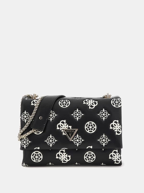 Дамска чанта GUESS Deesa Peony 4G Logo Crossbody Bag Черно | HWPG9314210, 0