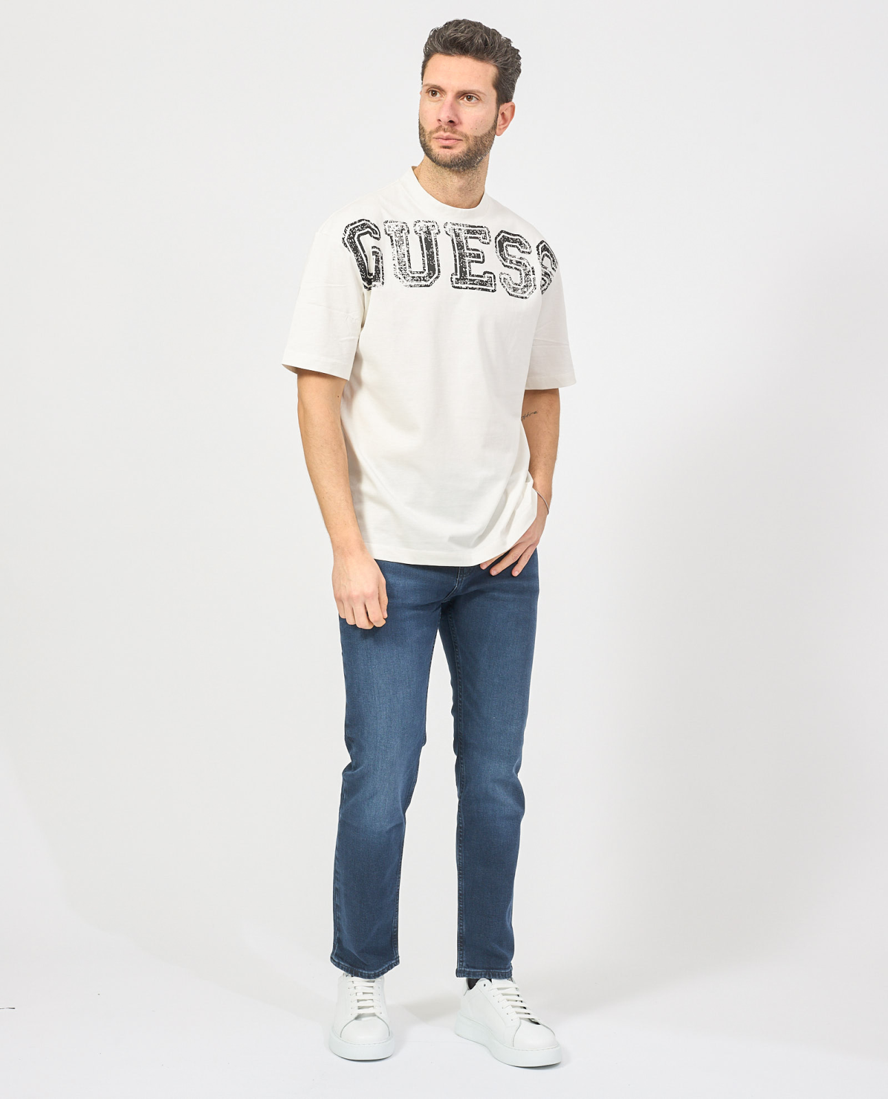 Тениска GUESS Guess Bugler T-Shirt Бяло | Z5GI15I3Z14-G018, 0