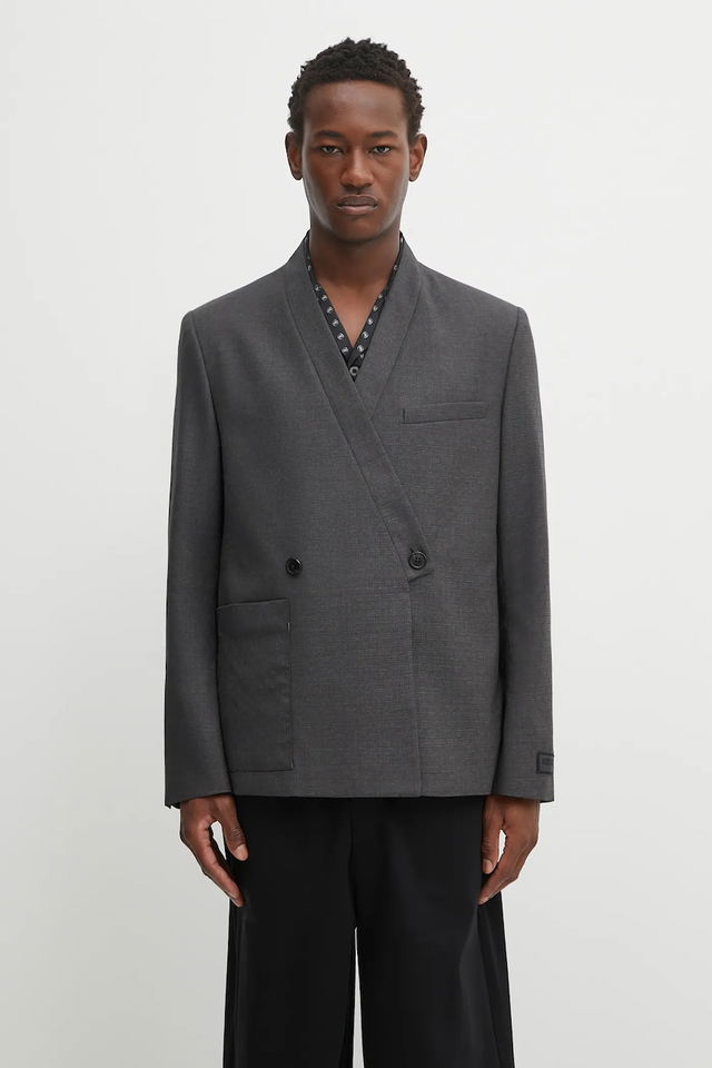 Kenzo Weave Adjusted Kimono Tailored Blazer