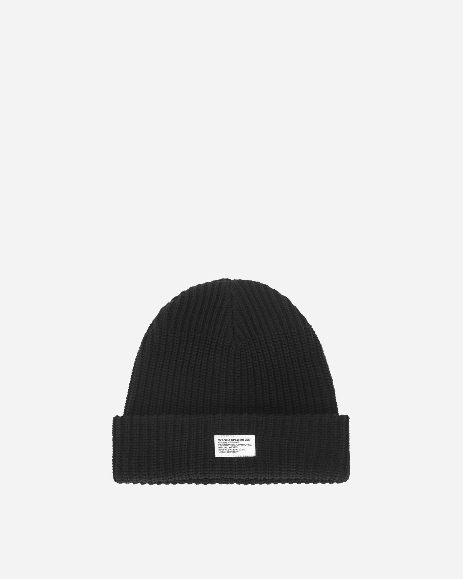 Шапка WTAPS Ribbed Knit Beanie Черно | 251MADT-HT02 BLACK, 1