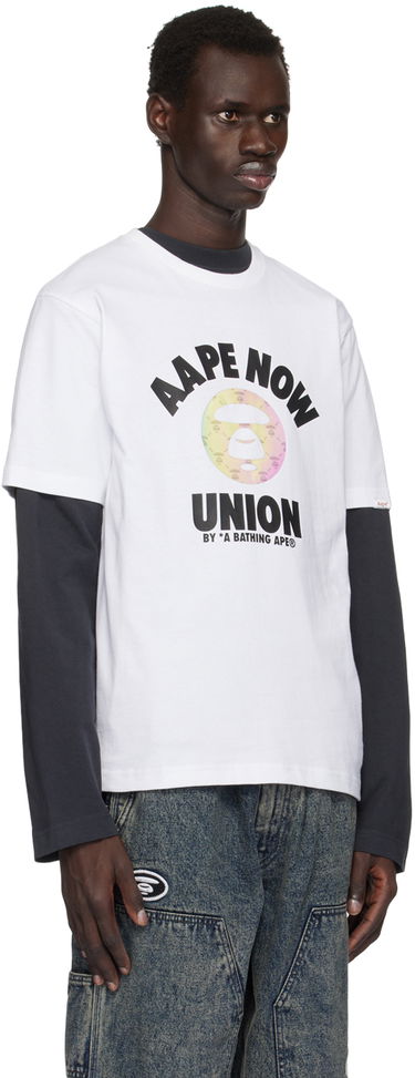 Тениска AAPE by A Bathing Ape AAPE By A Bathing Ape 'Union' T-Shirt Бяло | AAPTEM1561XXNWHX, 1