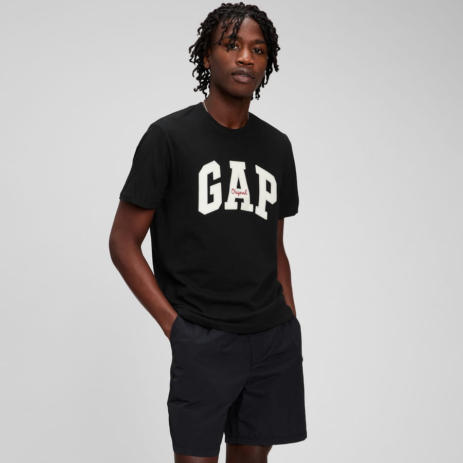 Тениска GAP Logo Arch Tee Черно | 471777-07, 0