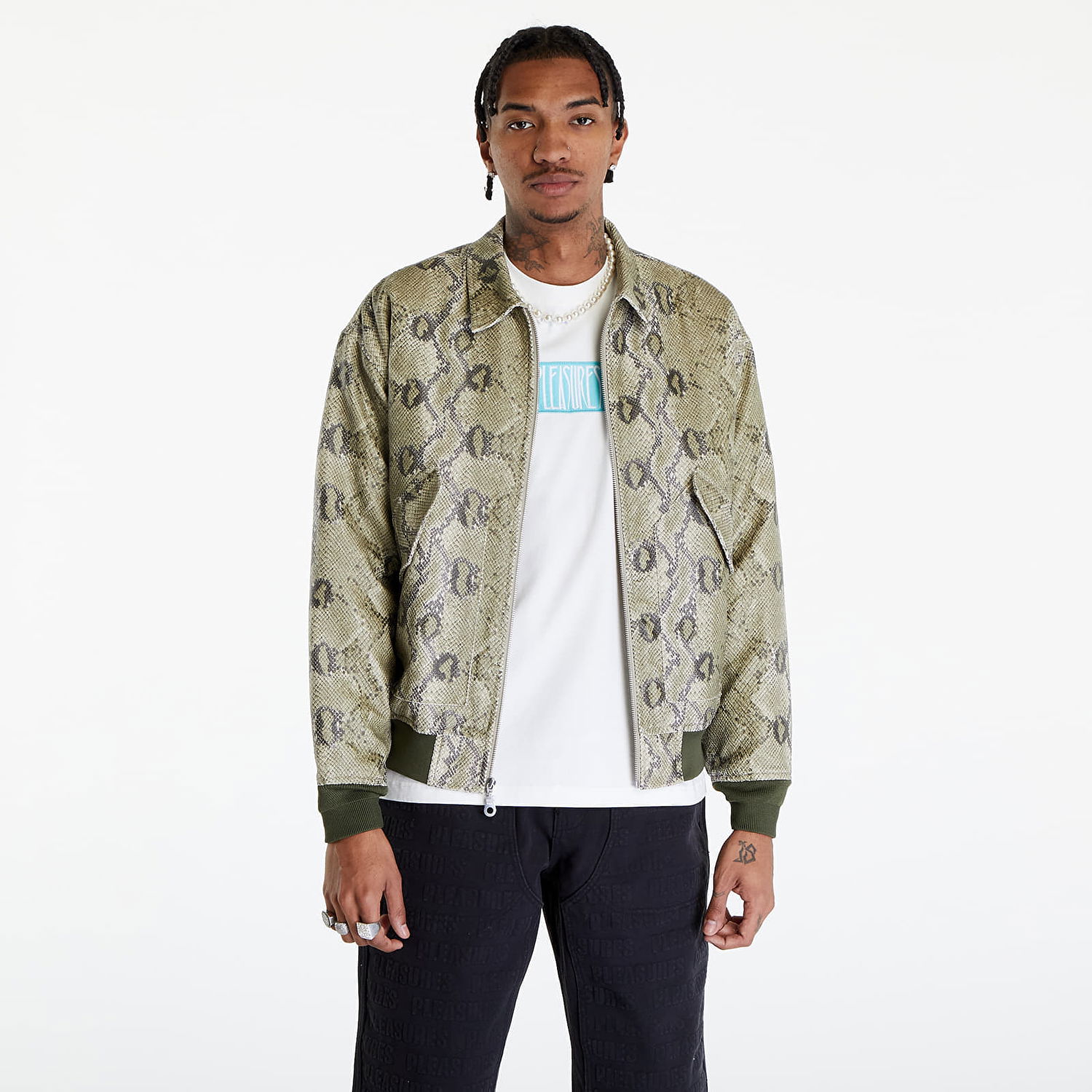 Яке Pleasures Rattle Flight Jacket Зелено | P24SP013 GREEN, 0