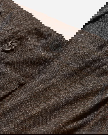 Панталони OUR LEGACY Bridge Pleated Wide-Leg Dunmore Check Trousers Кафяво | M4254BB 001, 3