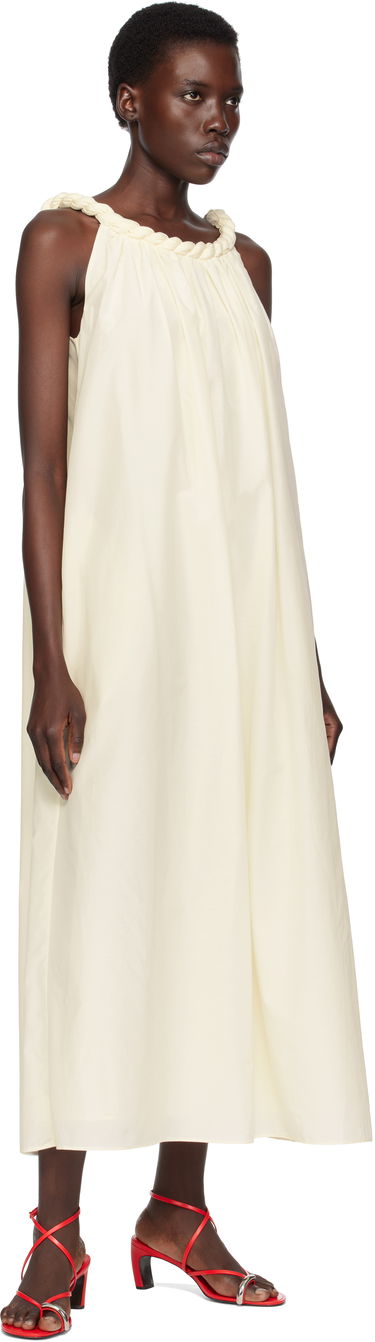 Pокля Loulou de Saison Loulou de Saison Kika Maxi Dress Бяло | KIKA, 3