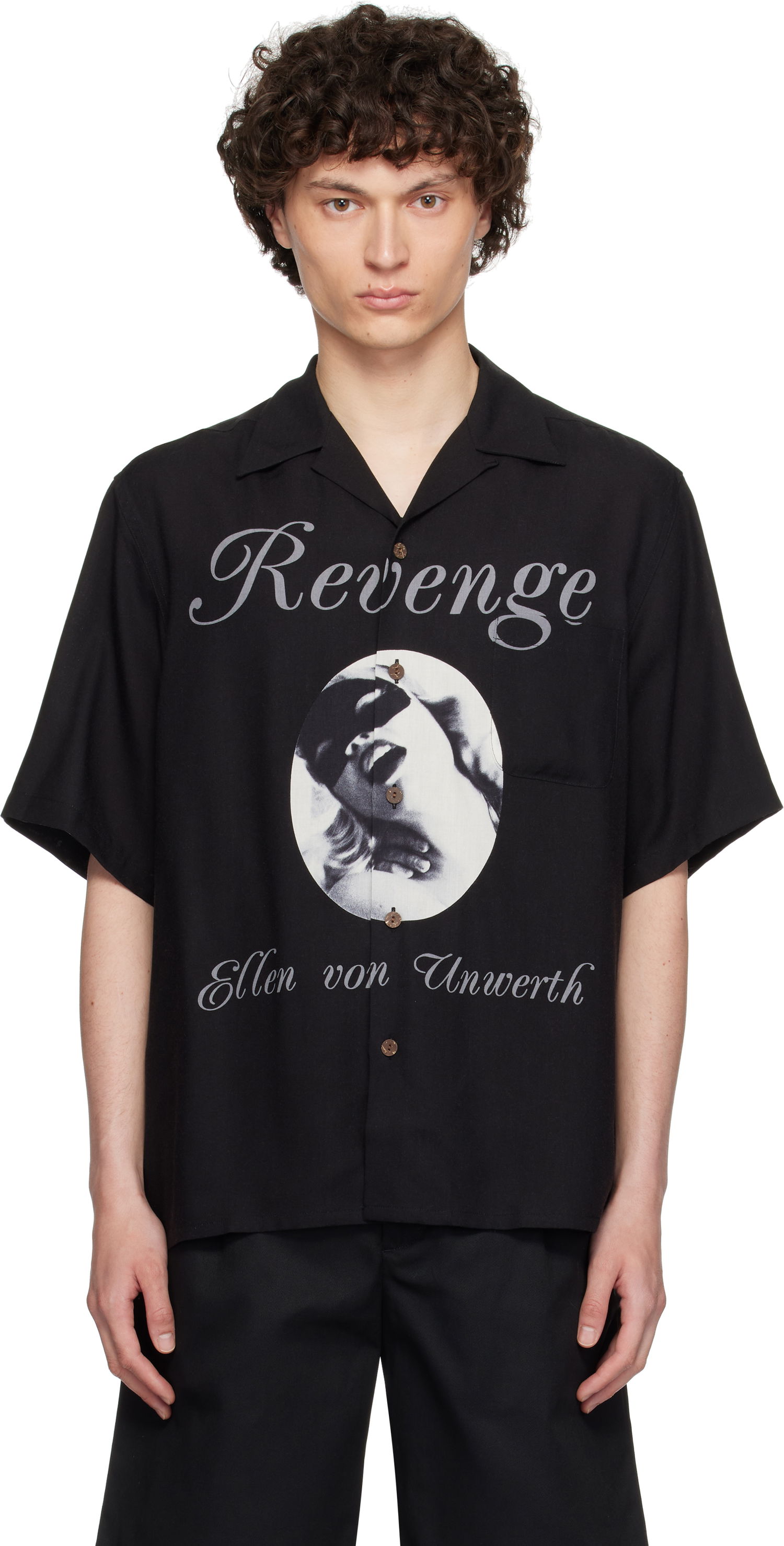 Риза WACKO MARIA WACKO MARIA 'Ellen Von Unwerth' Resort Shirt Черно | EVU-WM-HI01, 0