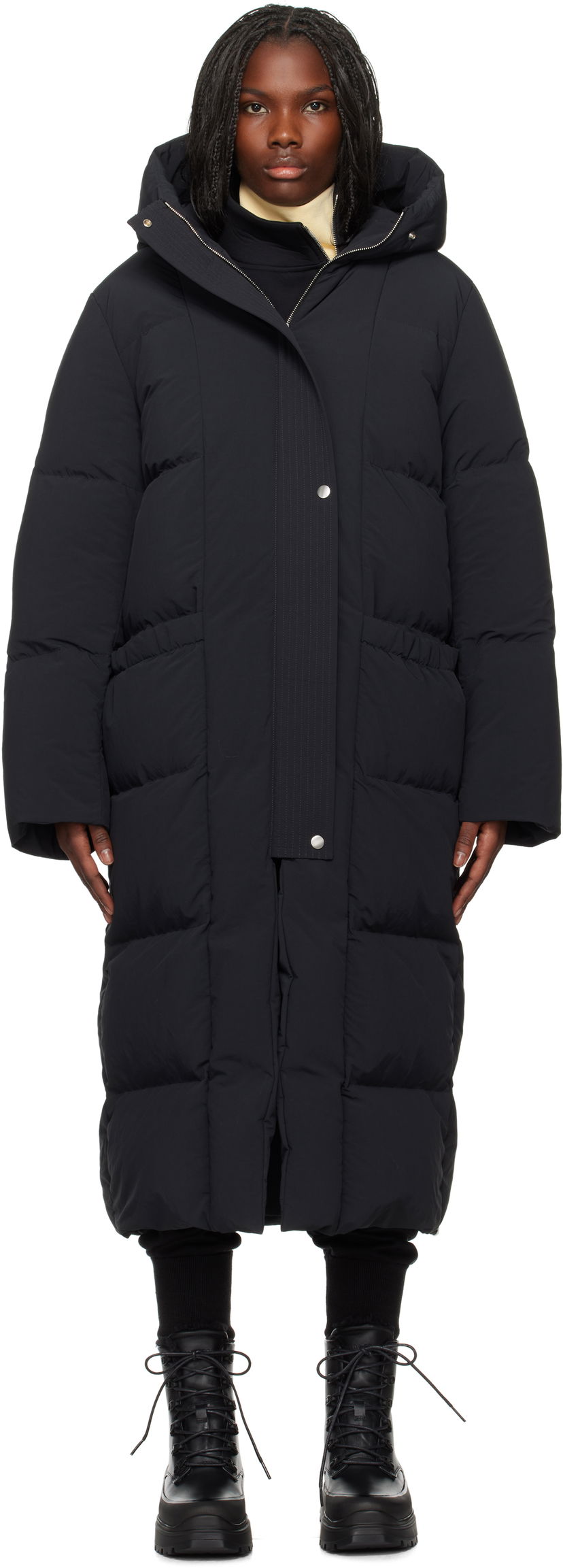 Пухо яке Jil Sander Quilted Down Coat Черно | J40AF0125_J70008