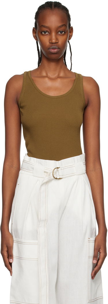 Потник Max Mara Show Ribbed Tank Top Зелено | 2313610232600 MM12117, 0