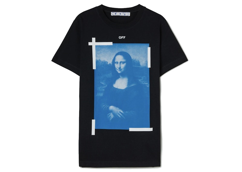 Тениска Off-White Mona Lisa Slim Fit T-shirt Черно | OMAA027R21JER0021001, 0