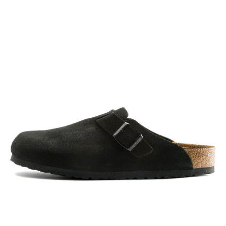Кецове и обувки Birkenstock Boston Soft Footbed Suede "Black" Черно | 0660471
