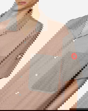 Риза Cav Empt Cotton LPOC Shortsleeve Open Shirt Бежово | CES23SH11 001, 4