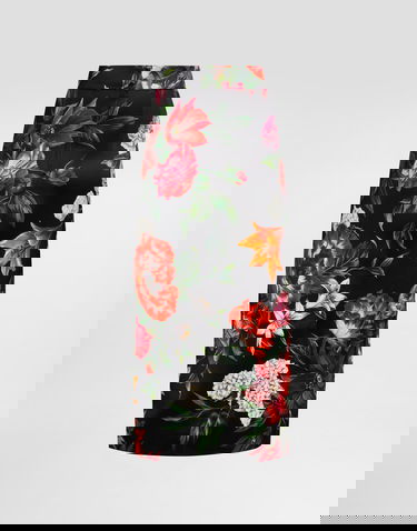 Пола Dolce & Gabbana Dolce & Gabbana Satin Midi Skirt with Flower Print Многоцветен | F4CS8TFSIB2HN5PB, 1