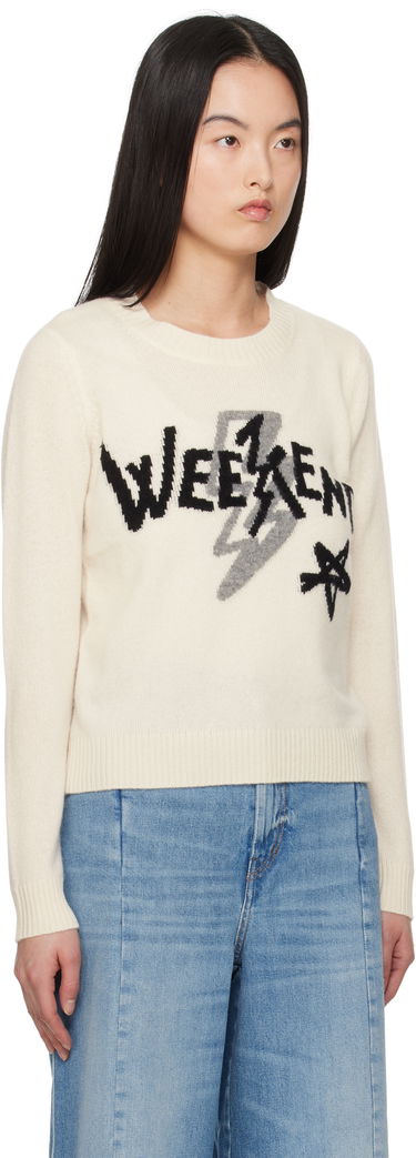 Пуловер Max Mara Weekend Max Mara Kansas Graphic Print Sweater Бяло | 2515361011600, 1