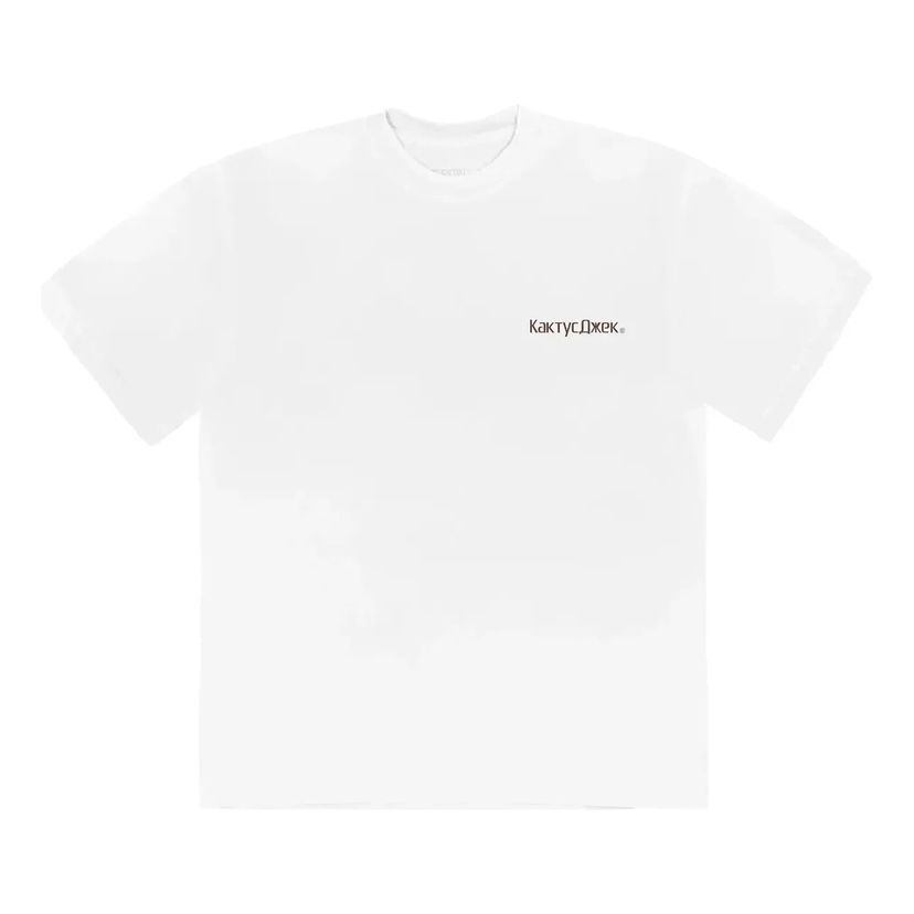 Тениска Cactus Jack by Travis Scott Travis Scott Cactus Jack The Scotts Rage Emote T-Shirt Бяло | CJFN-SS06