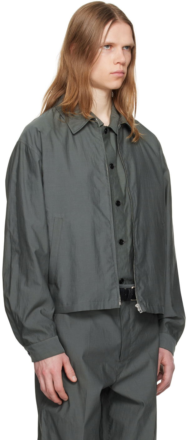 Яке бомбър LEMAIRE Lemaire Washed Zip-Up Jacket Зелено | OW1062 LF1209, 1