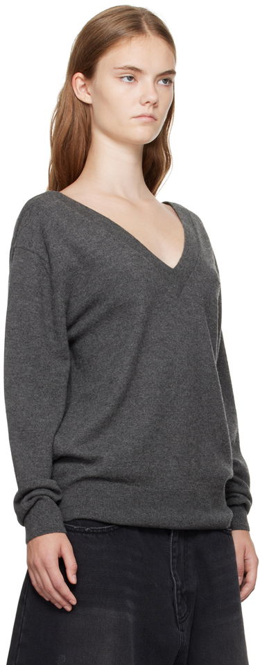 Пуловер We11done Deep V-Neck Sweater Сиво | WD-KT2-24-642-W-GY, 1