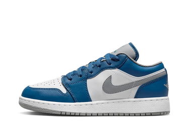 Кецове и обувки Jordan Air Jordan 1 Low "True Blue Cement" GS Синьо | 553560-412, 1