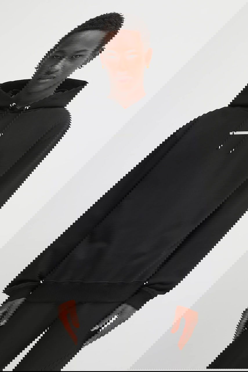 Суитчър HELIOT EMIL Plain Cotton Hooded Sweatshirt Черно | PREAW25.M.08.077.BLK01, 0