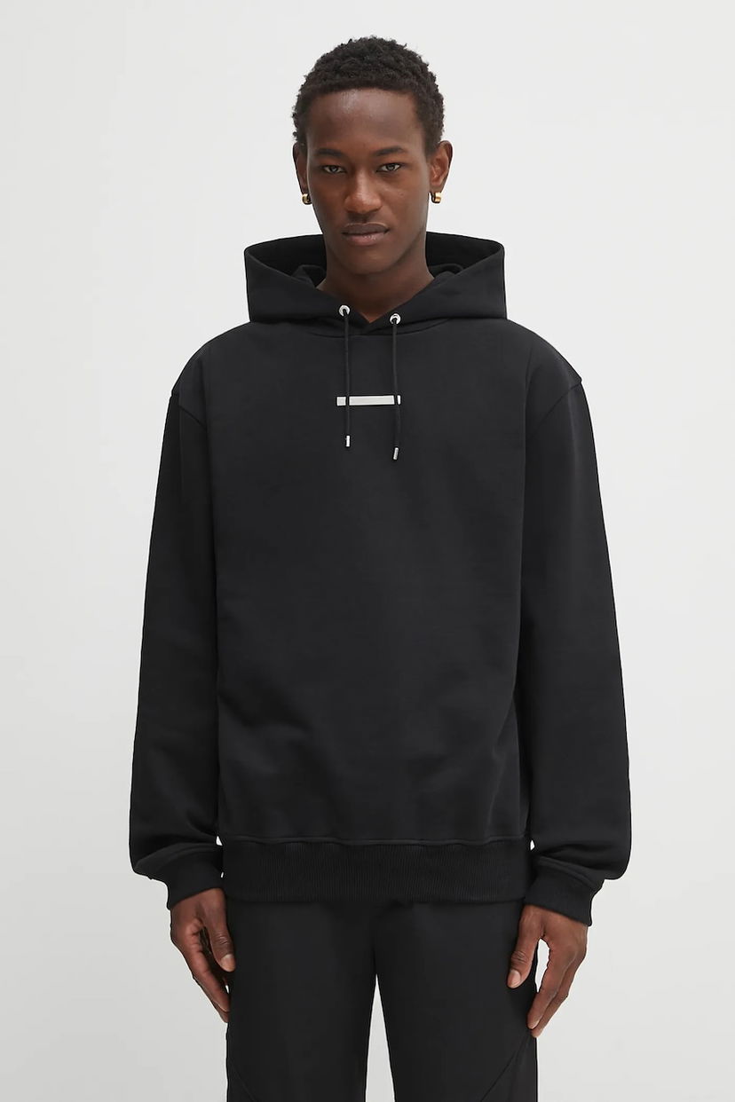 Суитчър HELIOT EMIL Plain Cotton Hooded Sweatshirt Черно | PREAW25.M.08.077.BLK01