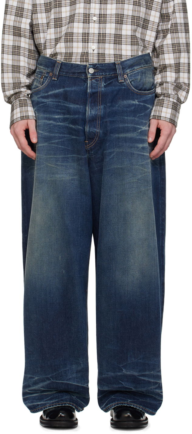 Дънки Acne Studios Super Baggy Indigo Jeans Синьо | B00372-