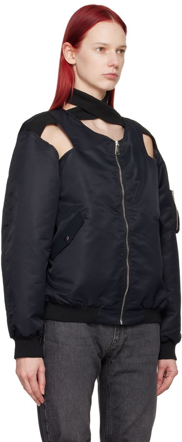 Яке бомбър Coperni Cut-Out Bomber Jacket Черно | COPOW17225, 1