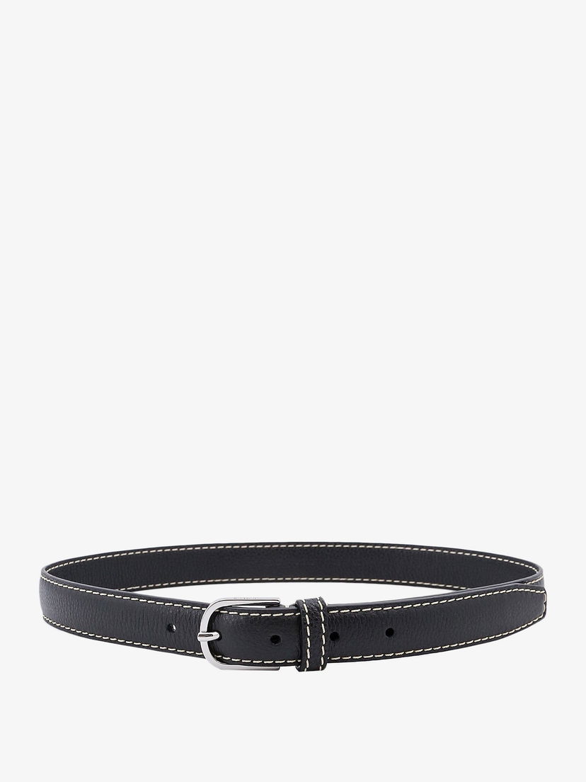 Колани TOTEME Leather Belt With Contrast Stitching by Черно | 233812613200