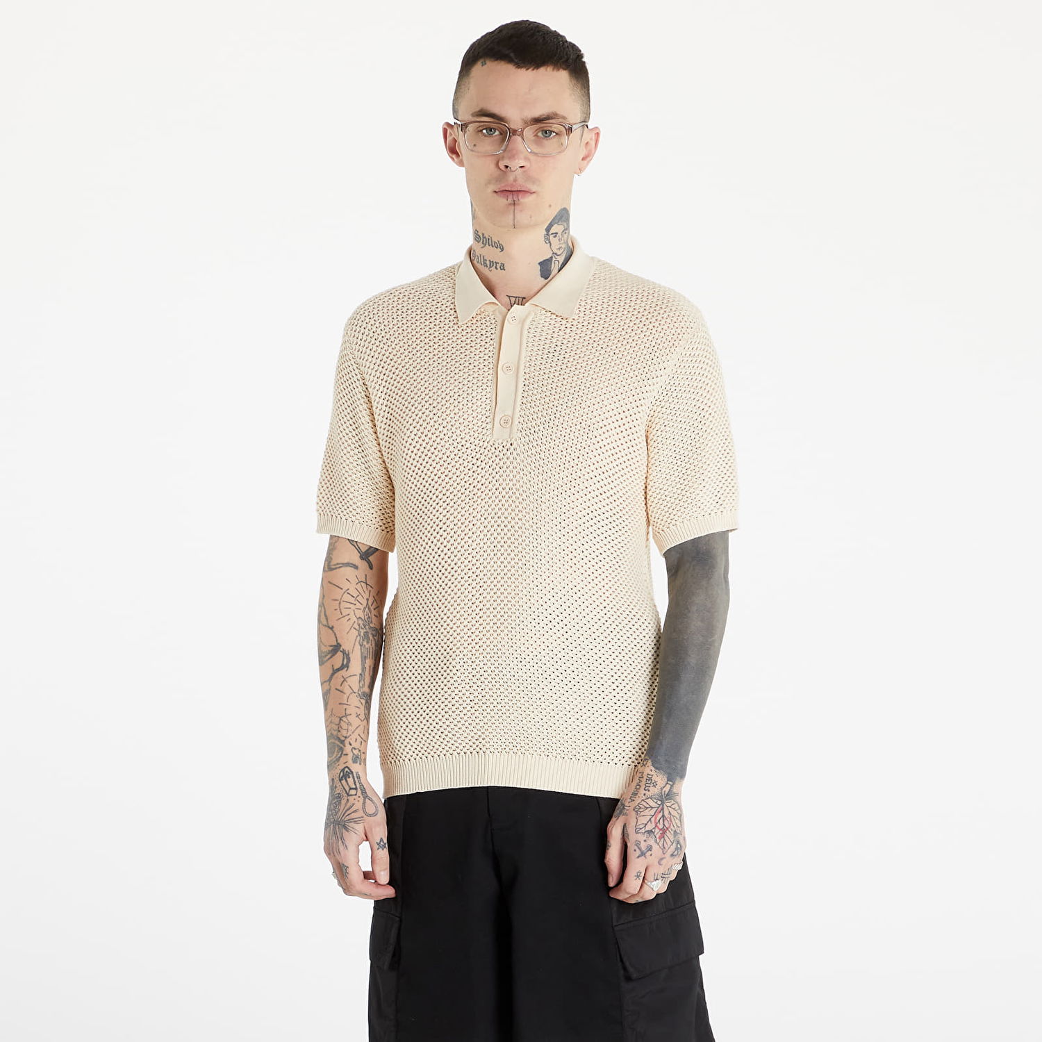 Поло тениска Arte Antwerp Kiewic Knit Polo Бежово | SS22-022K Cream, 1